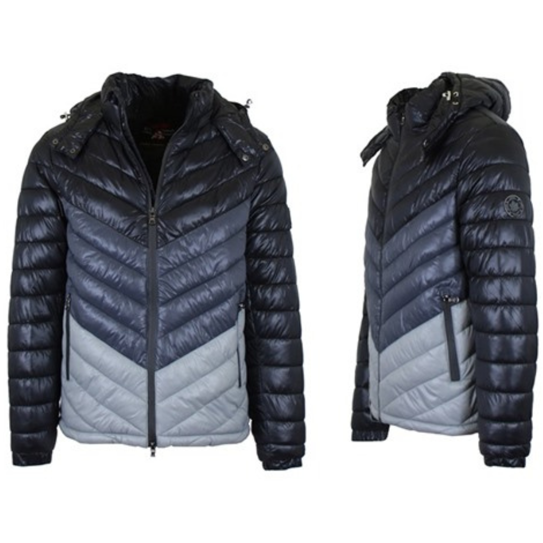 Men's Heavyweight Quilted Hooded Puffer Bubble Jacket (Various)