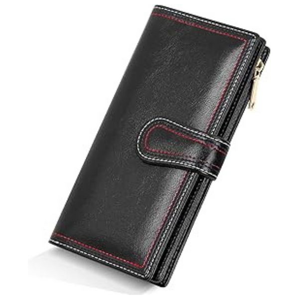 Women's Leather Bifold Long Wallet (Various)