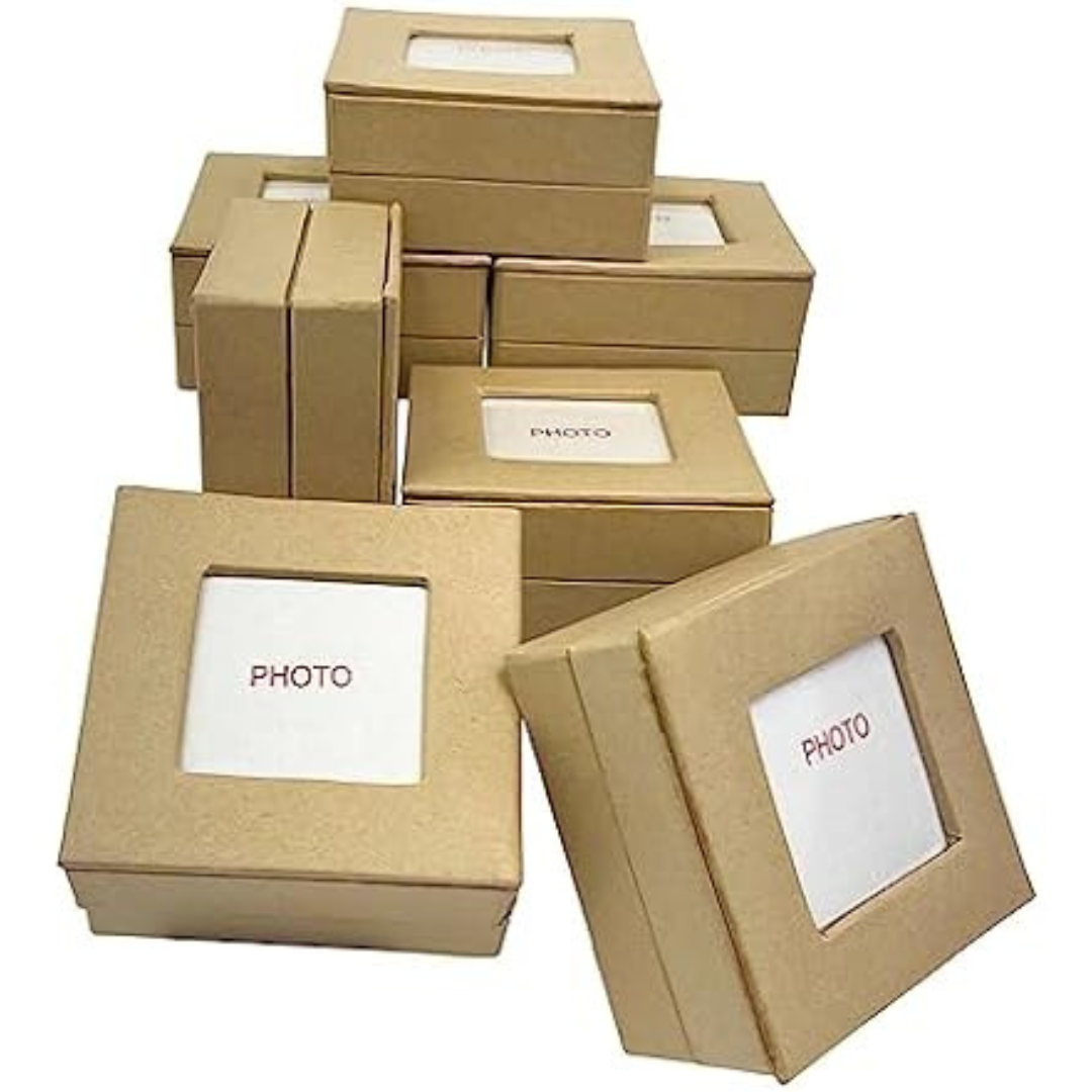 72-Pack Expo International Value Square Photo Box-Small Tulle