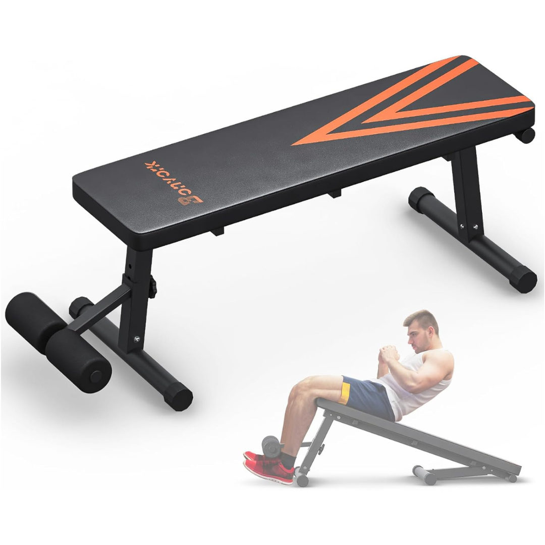 2 In 1 Adjustable Flat Extended Foldable Weight Bench