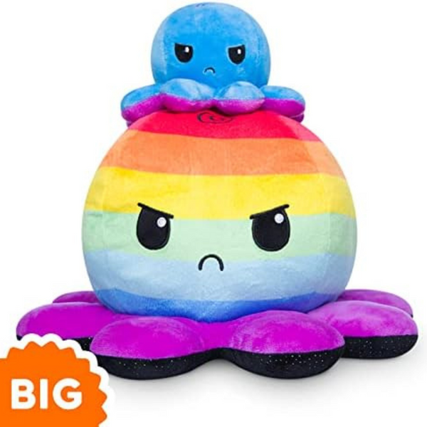 TeeTurtle Original Reversible Big Octopus Plushie Fidget Toy