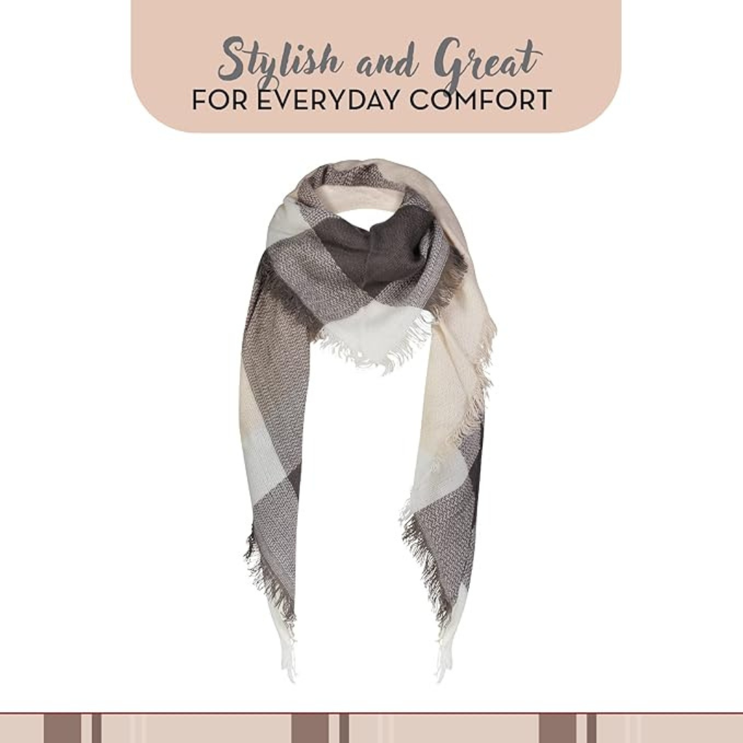 Women's Lightweight Woven Soft Oversized Stylish Warm Fall Scarfs