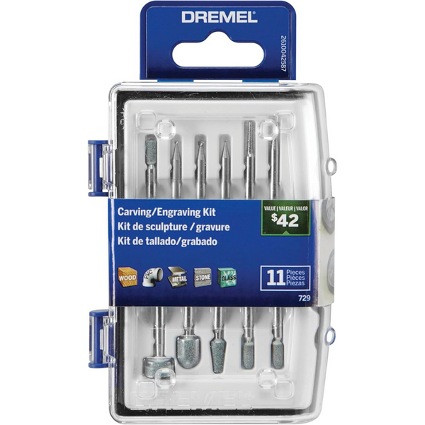 11-Piece Dremel 729-01 Carving & Engraving Rotary Tool Accessories Kit