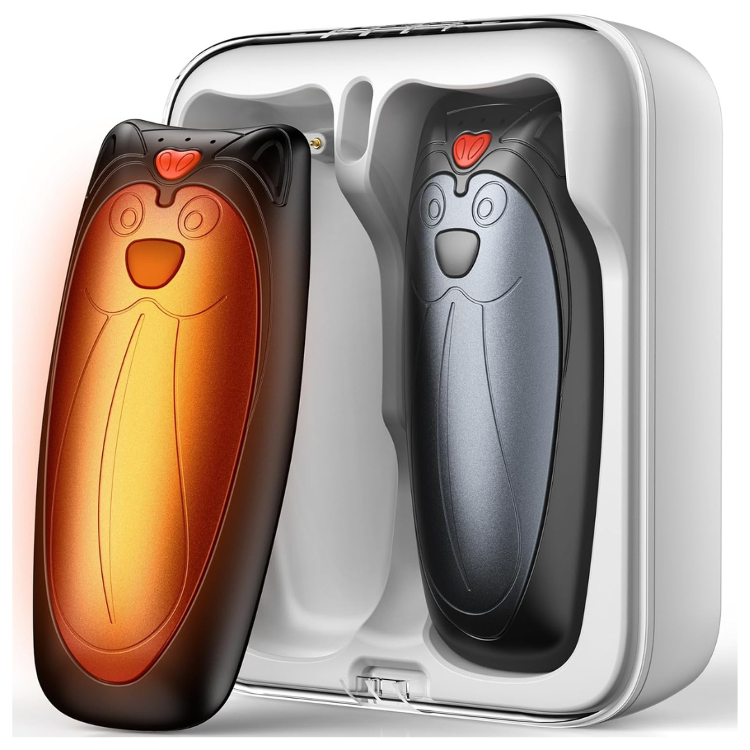 2-Pack Warmers Rechargeable with 10000mAh Charging Case