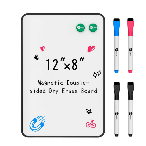 8" x 12" Double-Sided Magnetic Dry Erase White Board