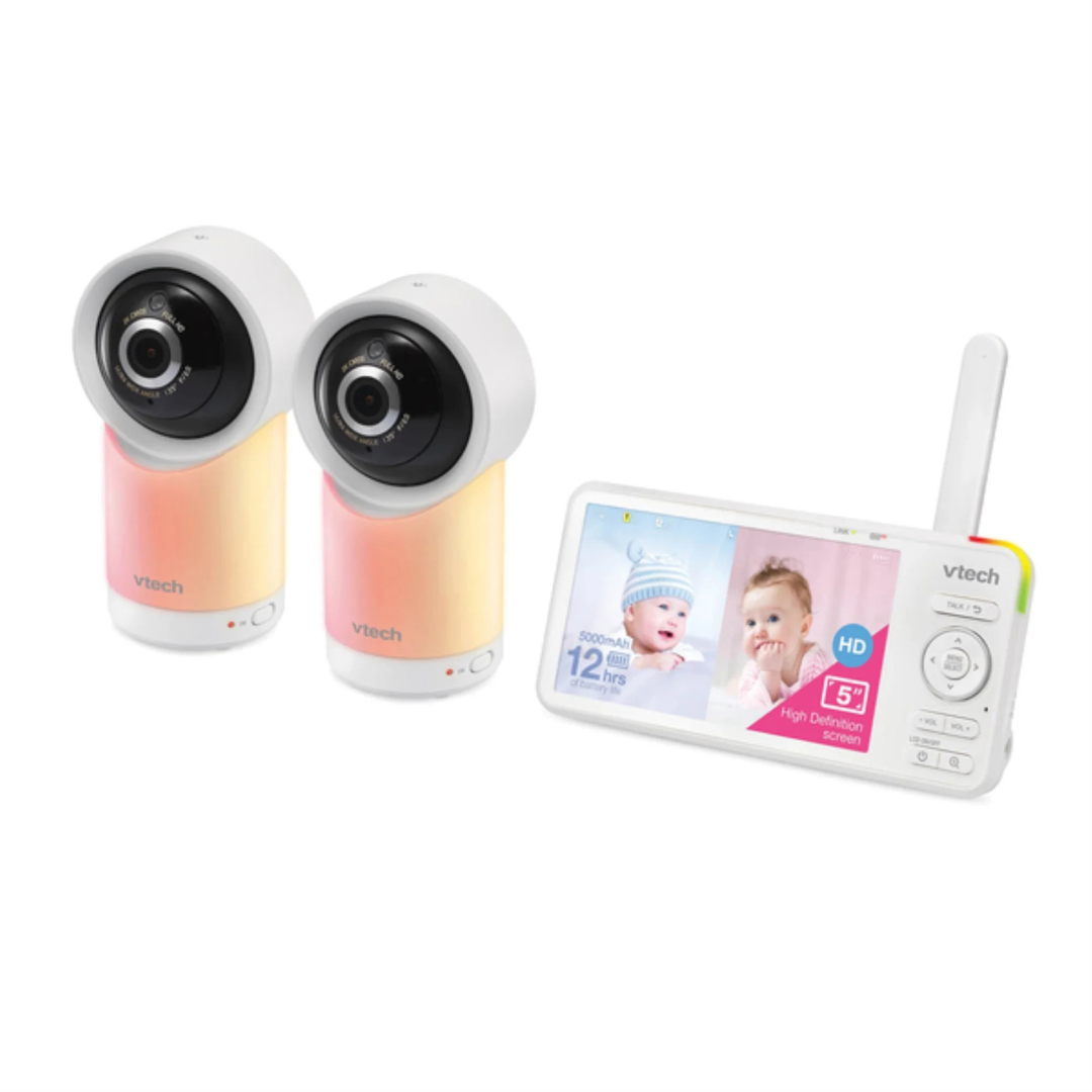 VTech 2 Camera 1080p Smart WiFi 360 Degree Pan & Tilt Video Baby Monitor