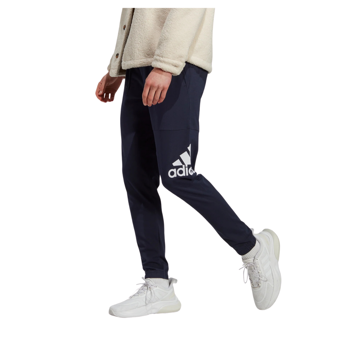 adidas Men's Essentials Single Jersey Tapered Badge Of Sport Pants