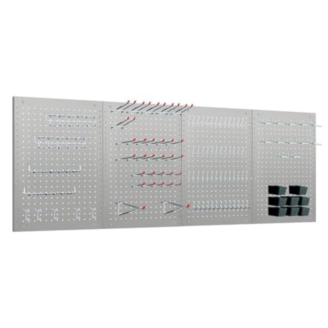 Lugo 24" x16" Metal 128-Piece Pegboard Wall Organizer System