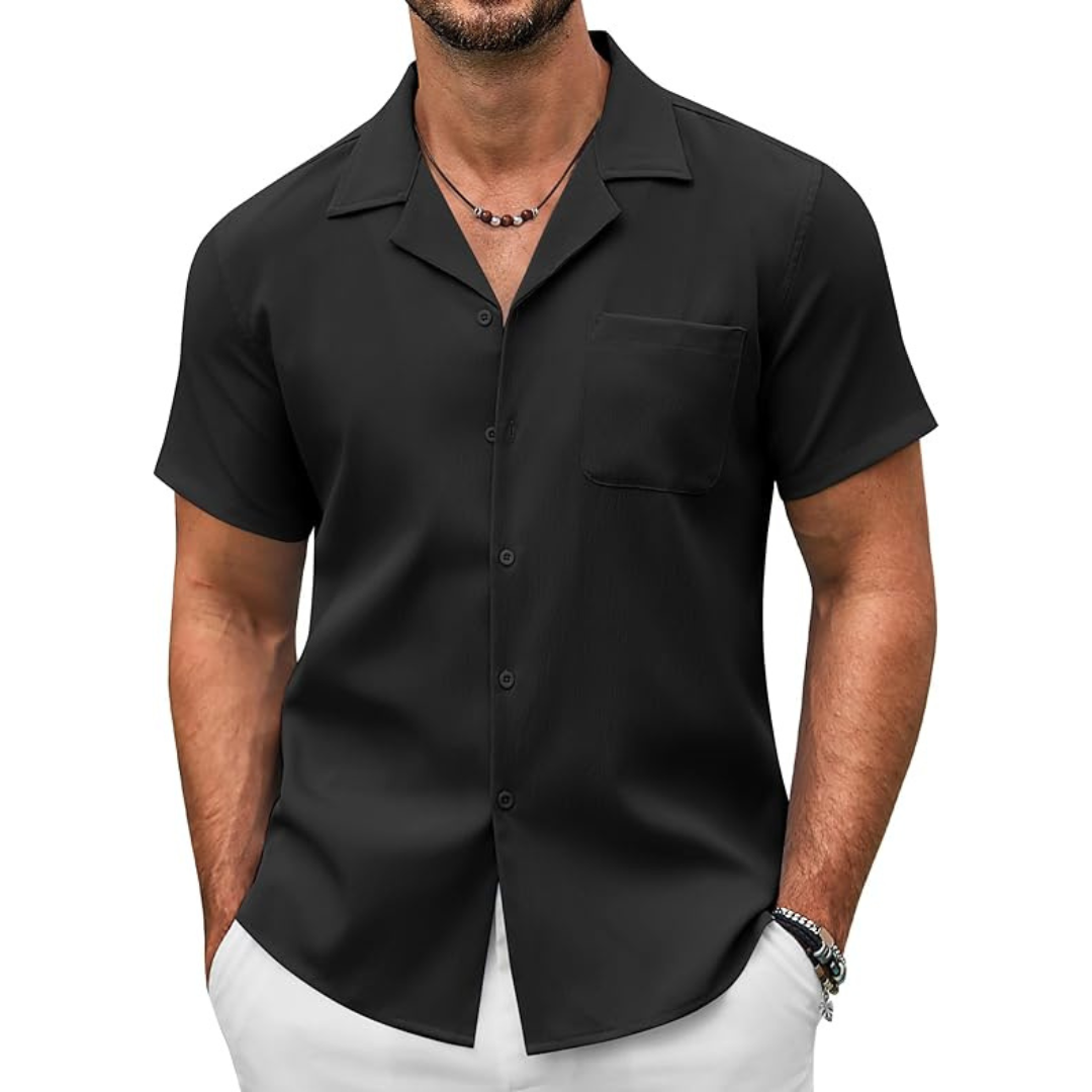 Men's Casual Linen Beach Dress Shirts