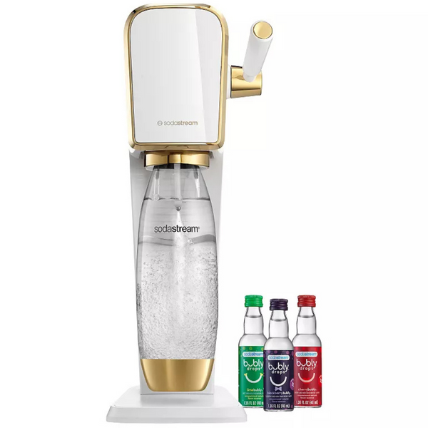 SodaStream Art Gold-Tone Accented Bubly Sparkling Water Maker Kit