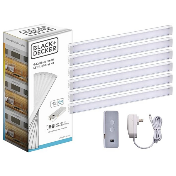 Black+Decker Alexa-Compatible Under Cabinet LED Lighting Kit