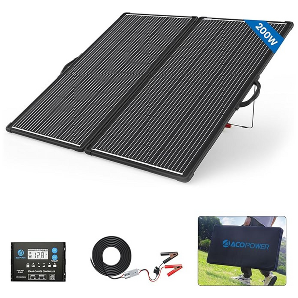 Acopower 200W Briefcase OffGrid Solar Panel Expansion Kit