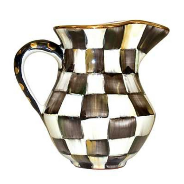 Mackenzie Childs Courtly Check Ceramic Creamer