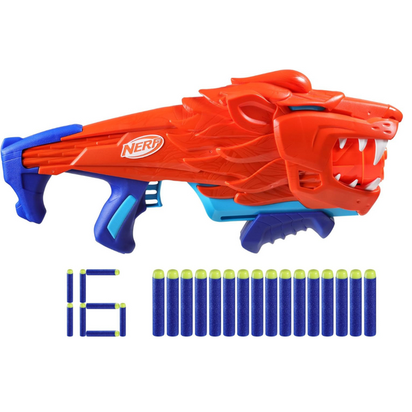 NERF Wild Lionfury Dart Blaster With 16 Nerf Elite Darts