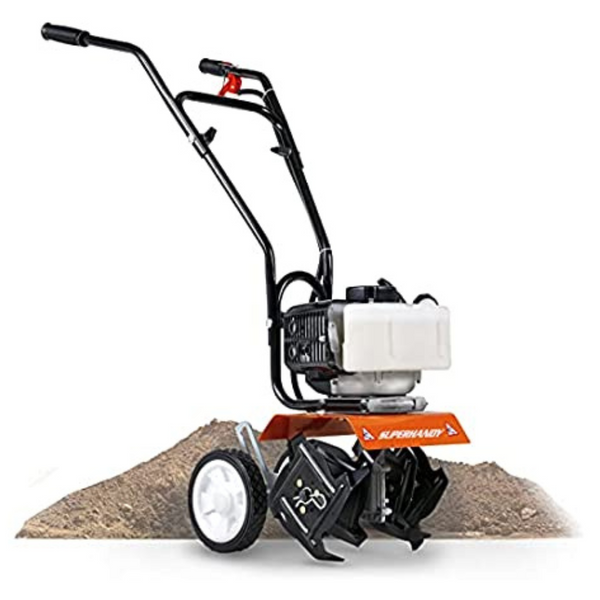 SuperHandy 50Cc 2-Stroke Gas Motor Mini Tiller & Cultivator