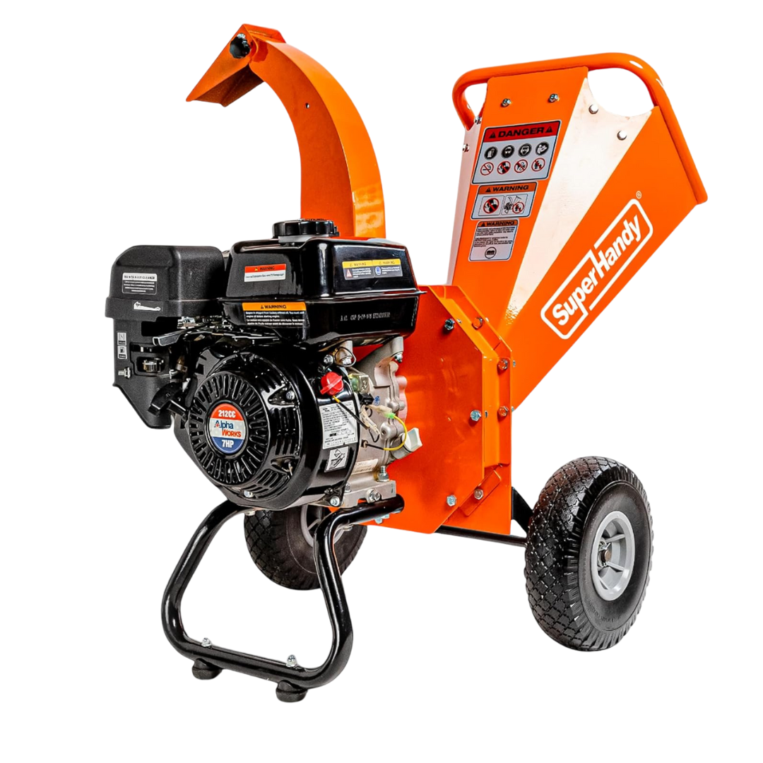 SuperHandy 7HP 212cc 3" Mini Gas Wood Chipper