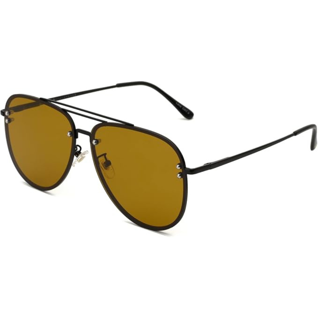 Vivienfang Trendy Oversized Polarized Aviator Sunglasses