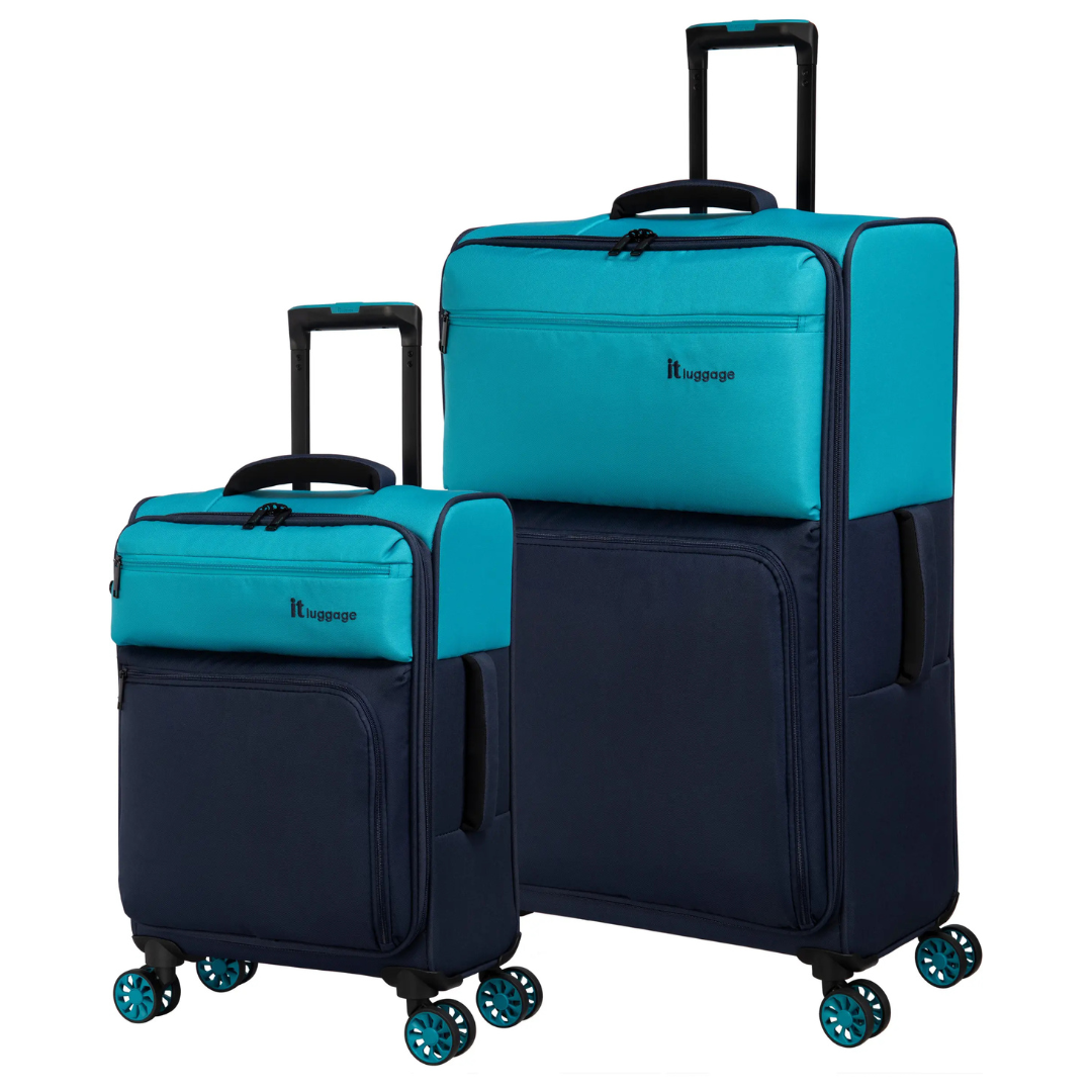 2-Piece IT Luggage Duo-Tone Softside 8 Wheel Spinner