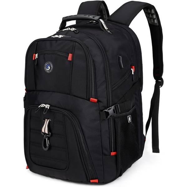 Shrradoo 52L 17" Travel Laptop Backpack with USB Charging Port