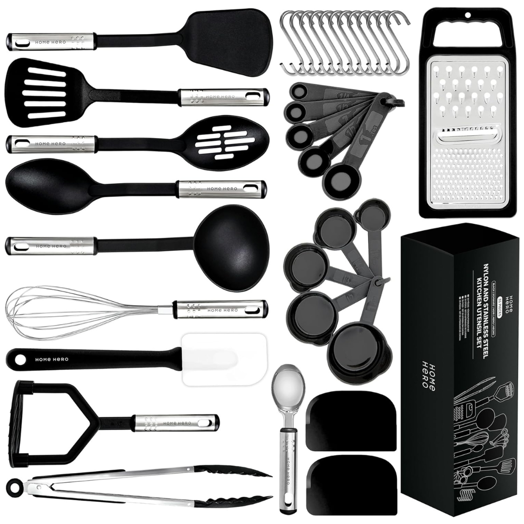 35-Piece Home Hero Silicone Spatula Kitchen Utensils Set