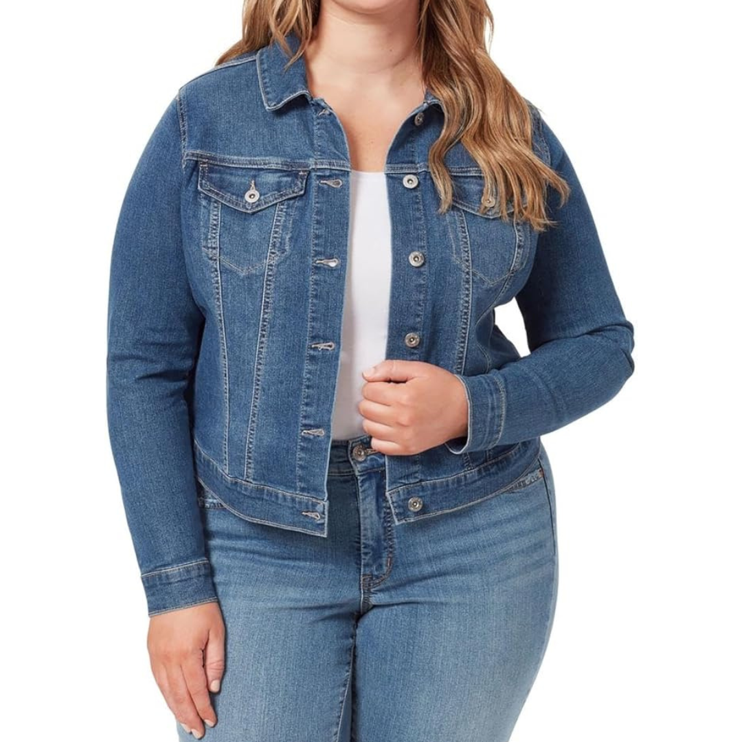 Jessica Simpson Women's Pixie Classic Feminine Fit Crop Jean Jacket