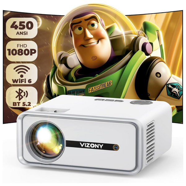 450ANSI 1080P FHD Home Movie Projector