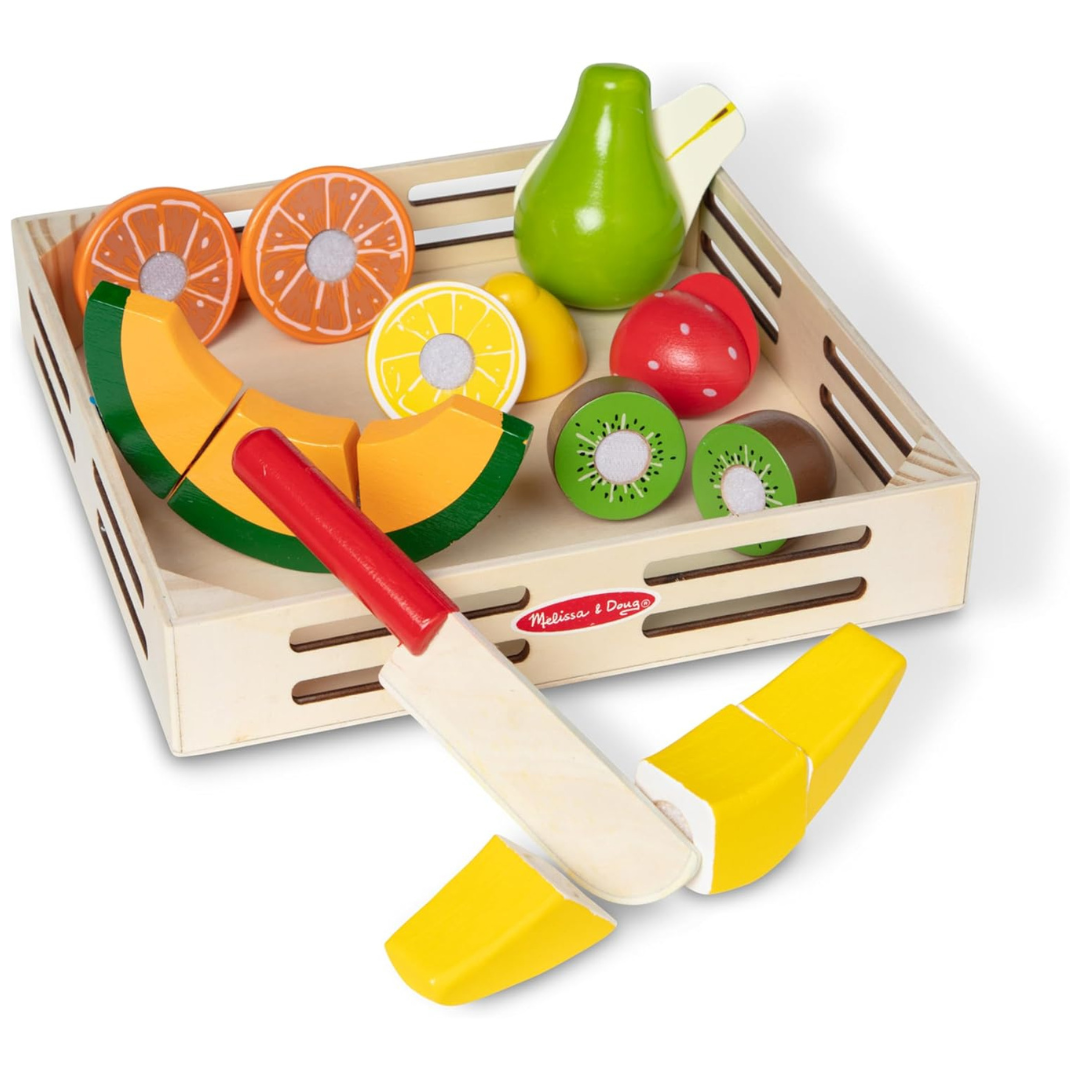 Melissa & Doug Cutting Fruit Wooden Play Food Set