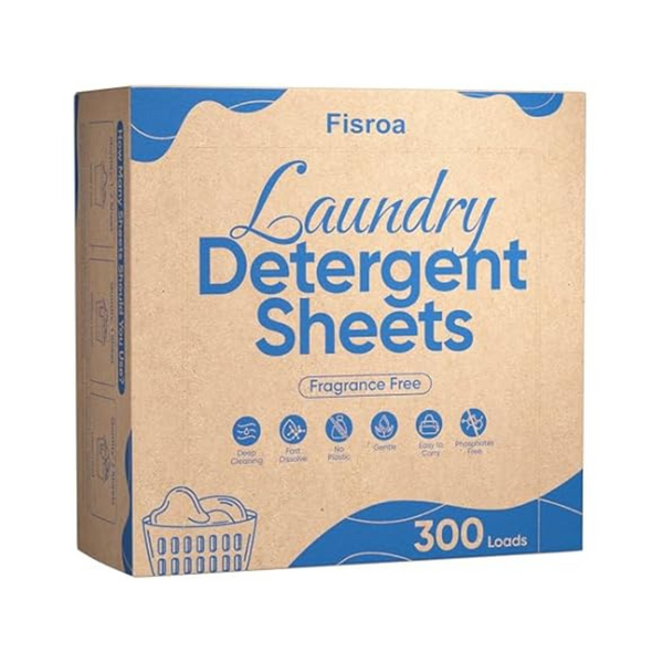 300-Count Fisroa Fragrance Free Laundry Detergent Sheets