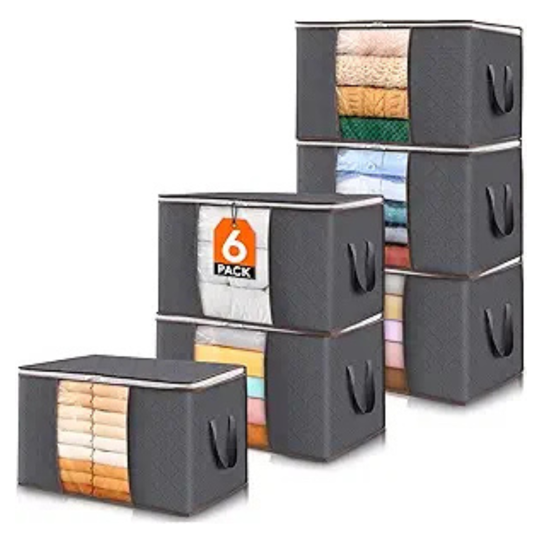 6-Pack Lifewit Foldable Clothes Storage Bins With Lids