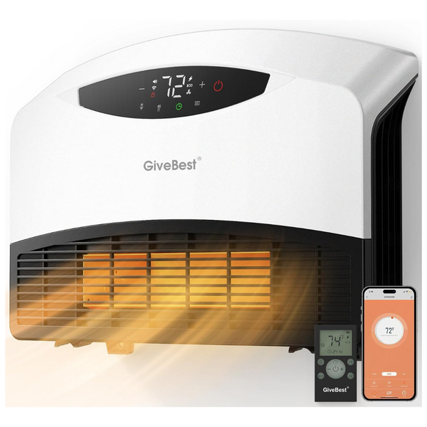 GiveBest 1500W Electric Wall Heater with WiFi & Remote Control