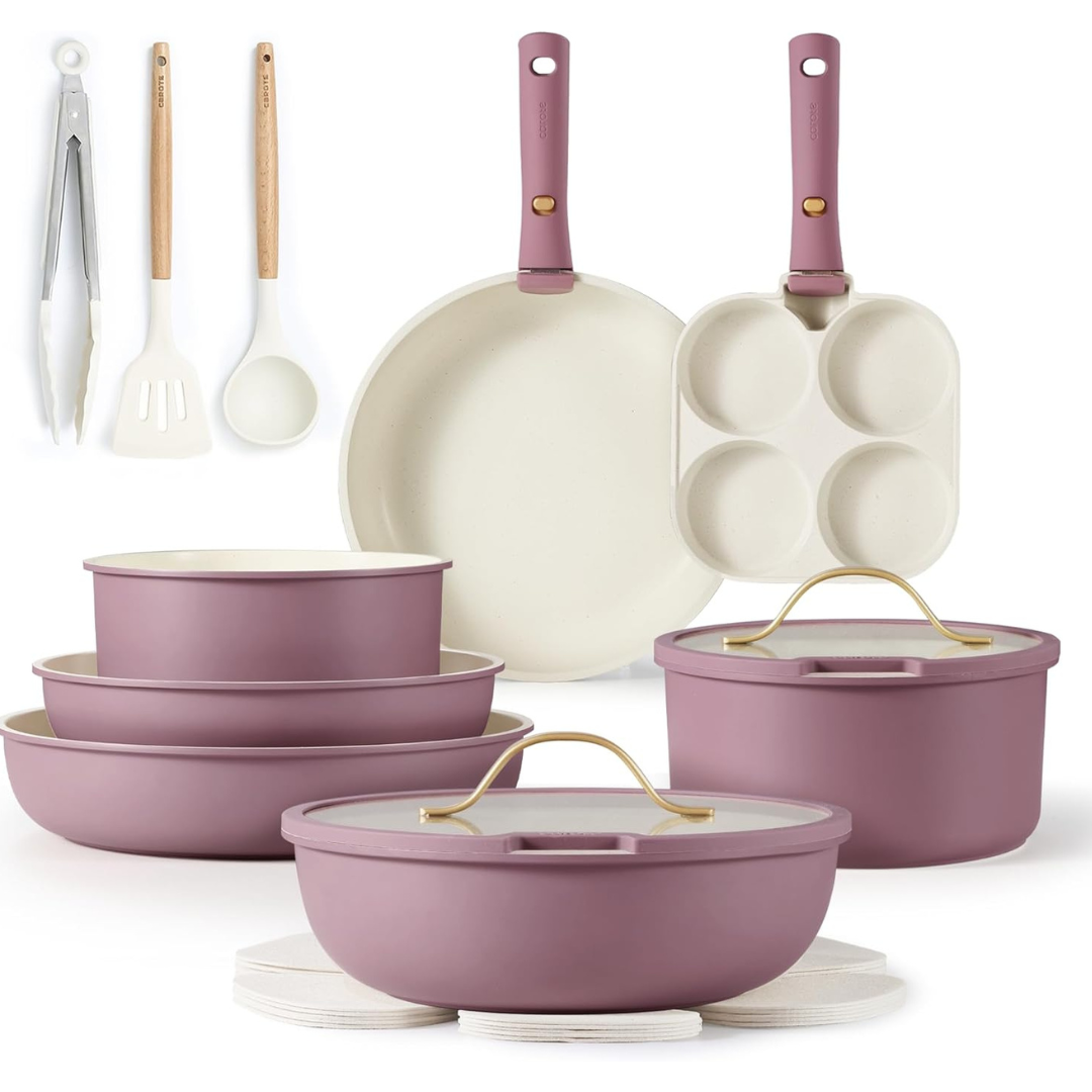 19-Piece Carote Nonstick Cookware Set