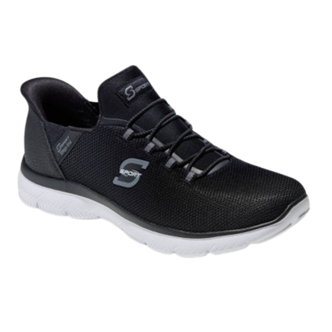 S Sport By Skechers Women's Faux Leather Mesh Slip On Sneakers