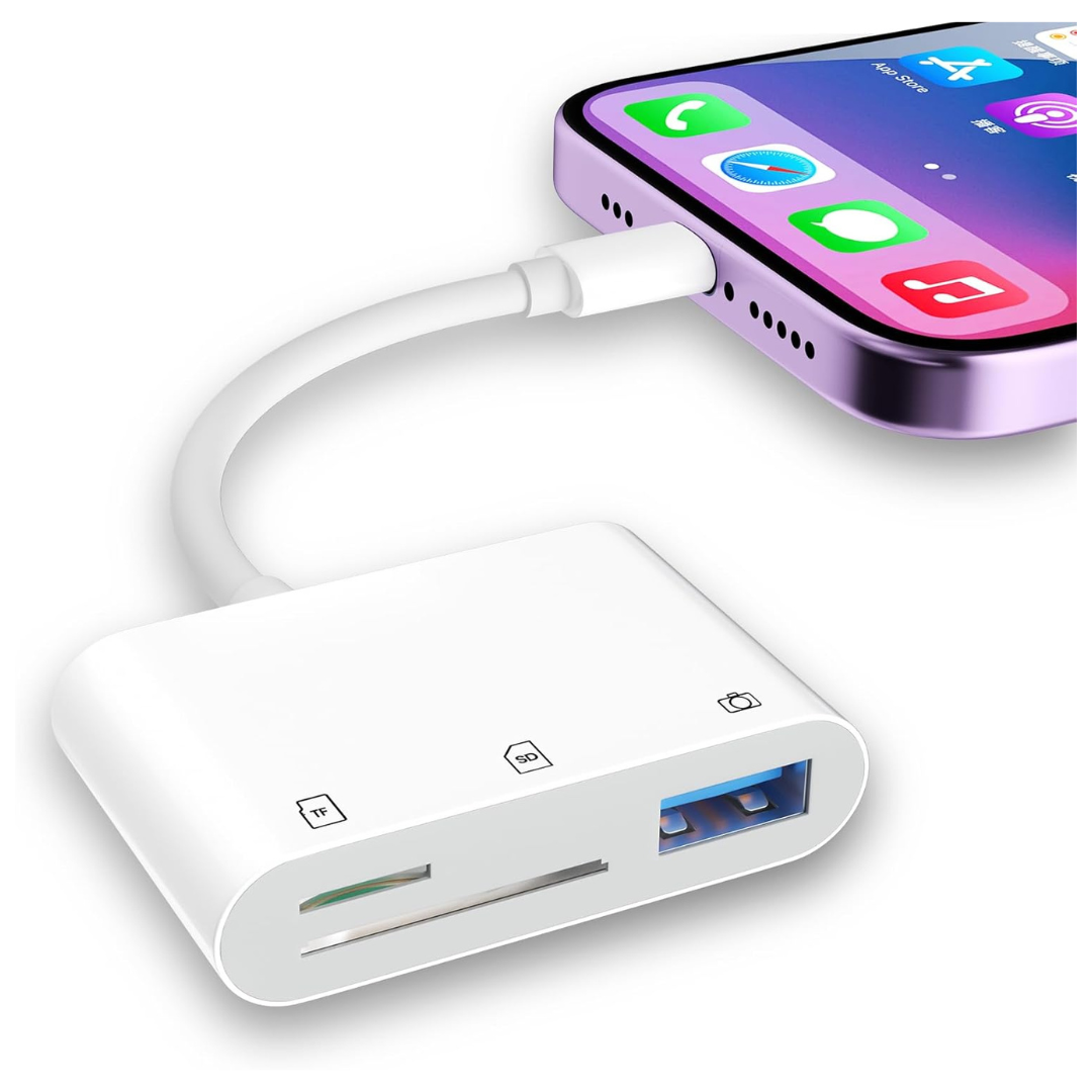 Apple Lightning Card Reader & USB Hub (SD Card, TF Card, USB-A)