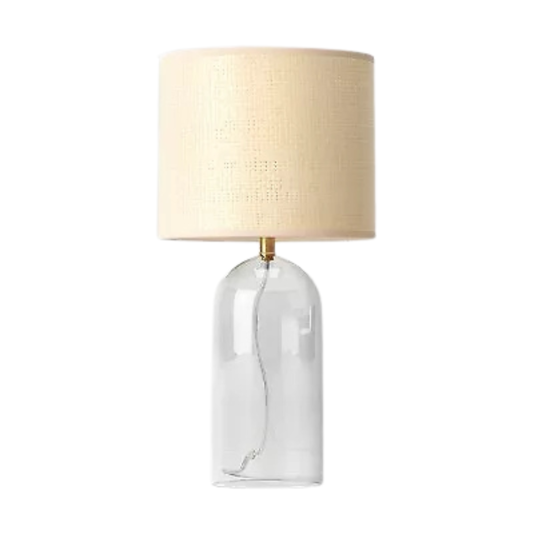 Threshold Open Base Glass Table Lamp With Lamp Shade