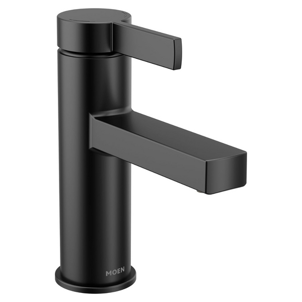 Moen Beric Matte Black Modern One-Handle Single Hole Bathroom Faucet