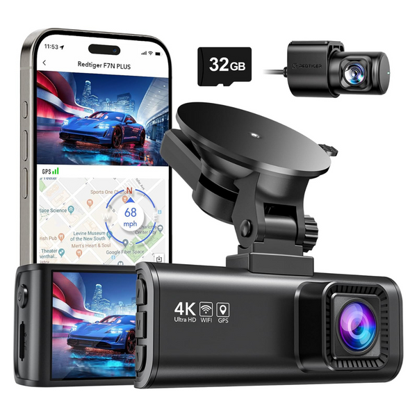 Redtiger F7NP 4K/2.5K Full HD Front Rear Dash Camera