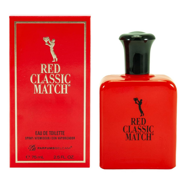 Men's Red Classic Match Spicy & Woody-Ambery Eau De Toilette Spray (2.54oz)