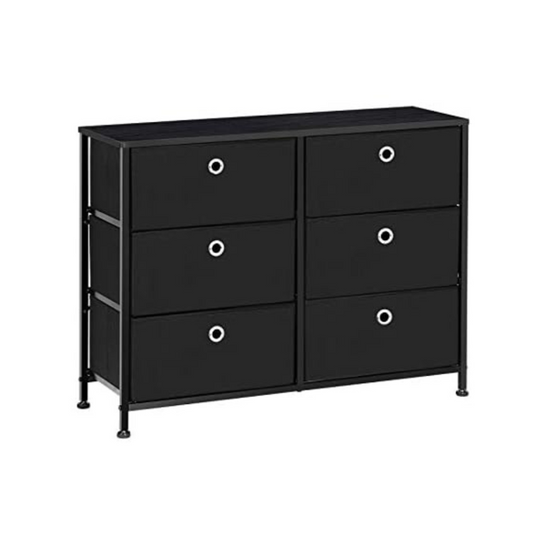 Songmics Unit 31.5 Narrow Dresser & 4 Fabric Drawers Vertical Slim Storage