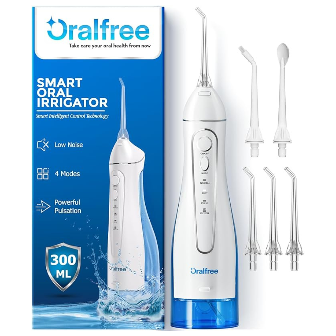 IPX7 Waterproof 4 Modes Oral Irrigator 300ML Flossers Cleaner