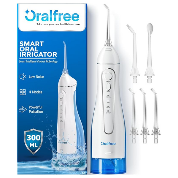 IPX7 Waterproof 4 Modes Oral Irrigator 300ML Flossers Cleaner