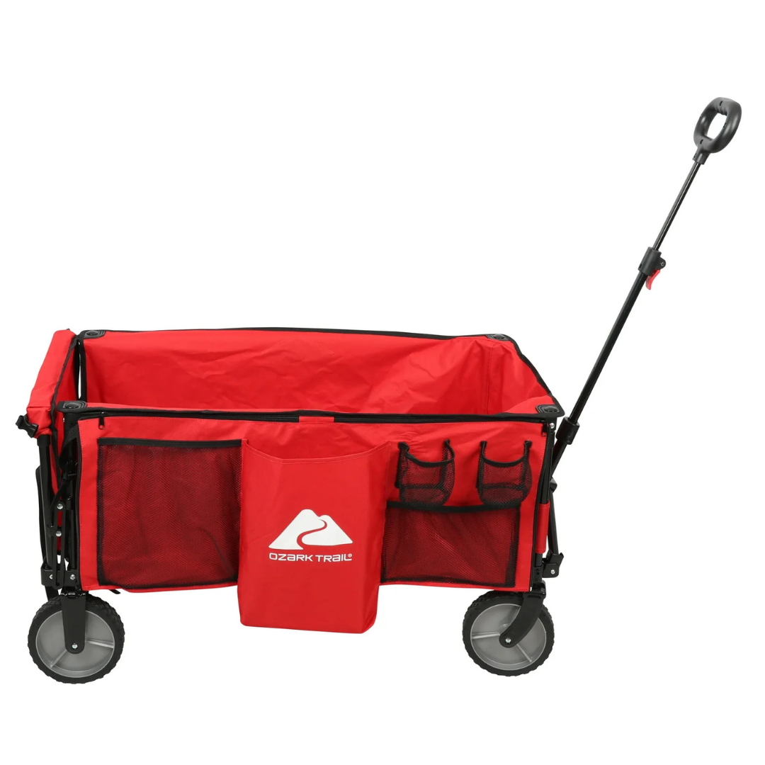 Ozark Trail Camping Utility Wagon With Tailgate & Extension Handle