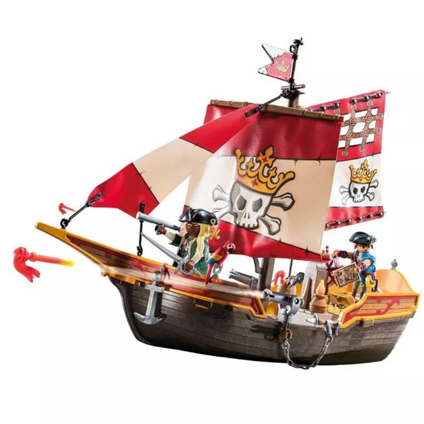 101-Piece Playmobil Pirate Ship Toy Set