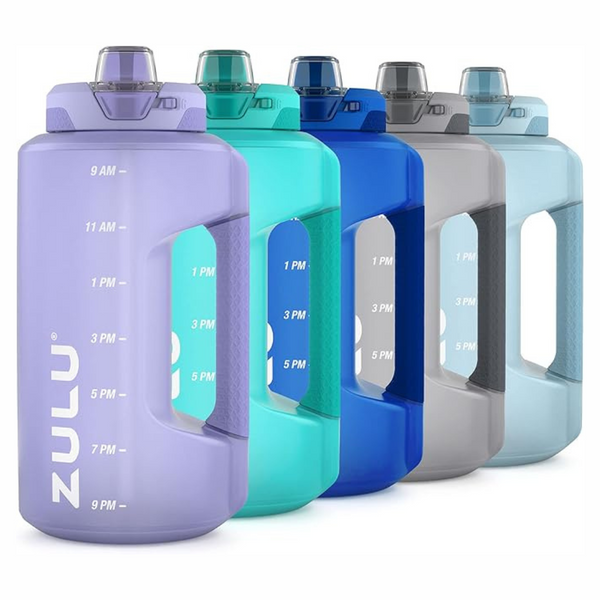 64-Oz Zulu Goals BPA Free Plastic Water Bottle W/ Time Marker & Handle