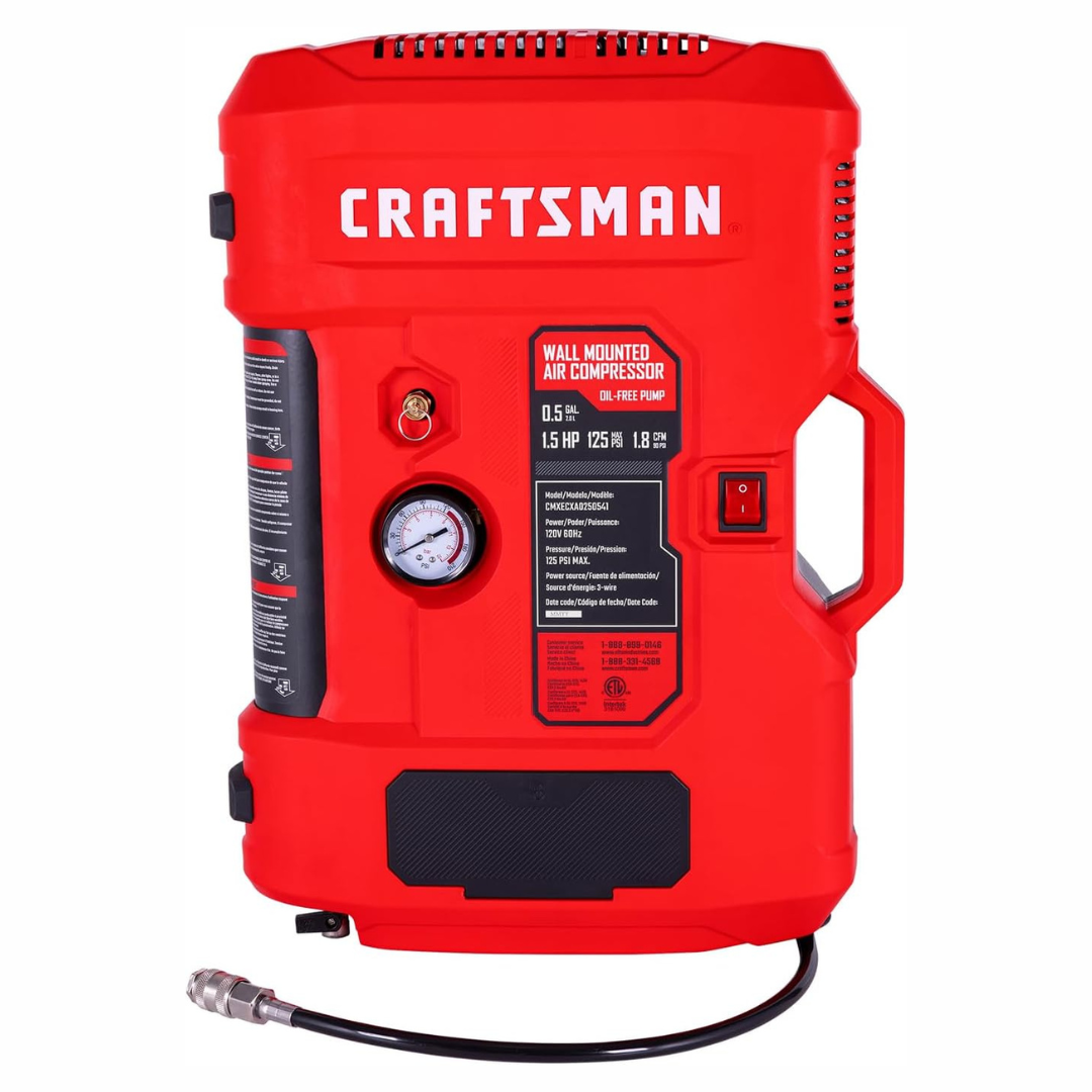 CRAFTSMAN Wall- Mount 0.5-Gallon Electric 125 PSI Air Compressor