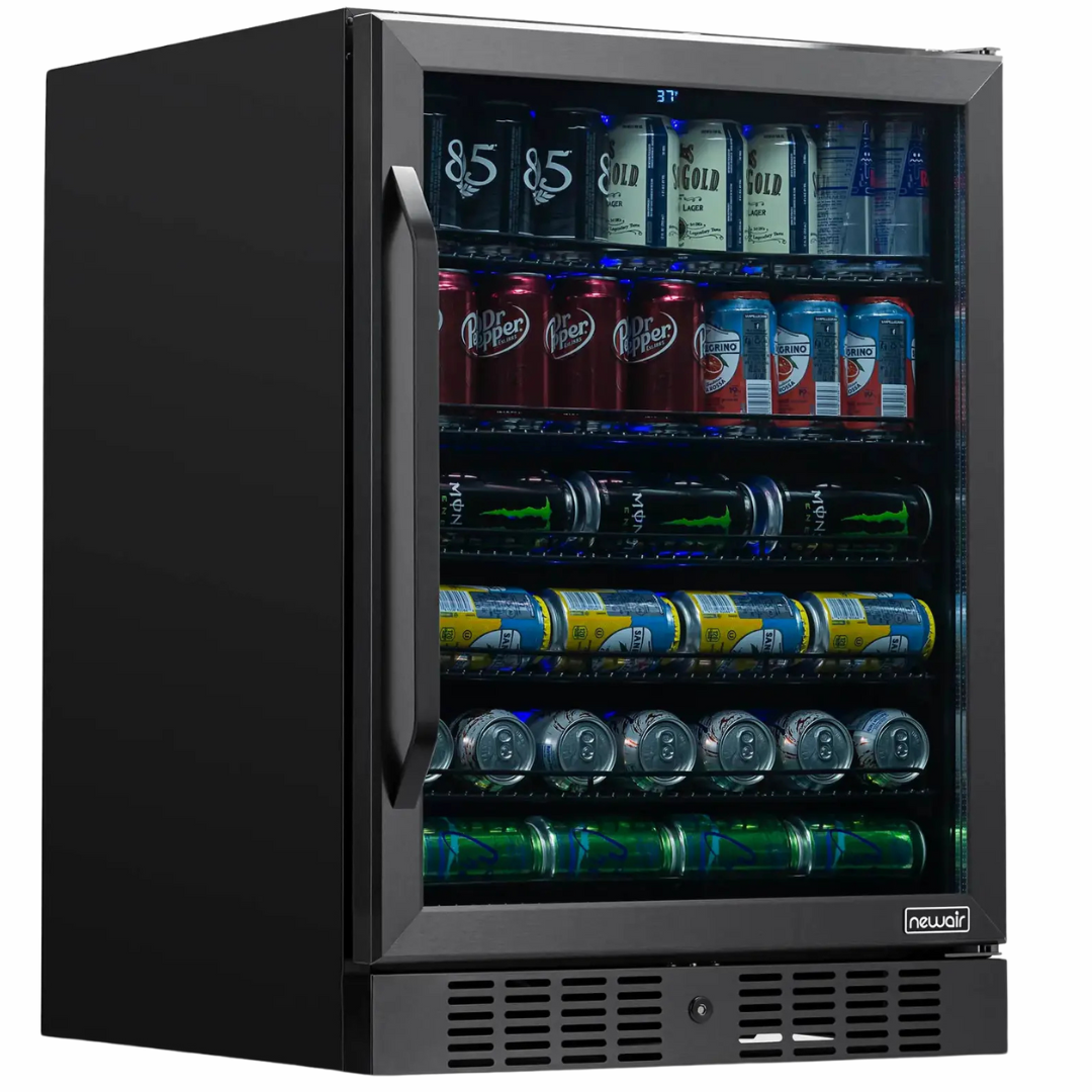 Newair 24" Built-In 177 Can Beverage Fridge