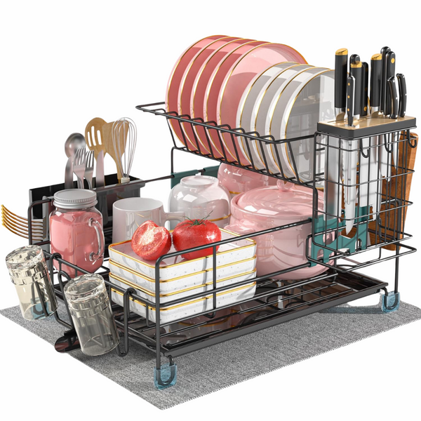 2-Tier Stainless Steel Dish Drying Rack