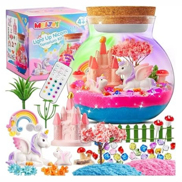 Meijoy Light-Up Unicorn Terrarium Kit