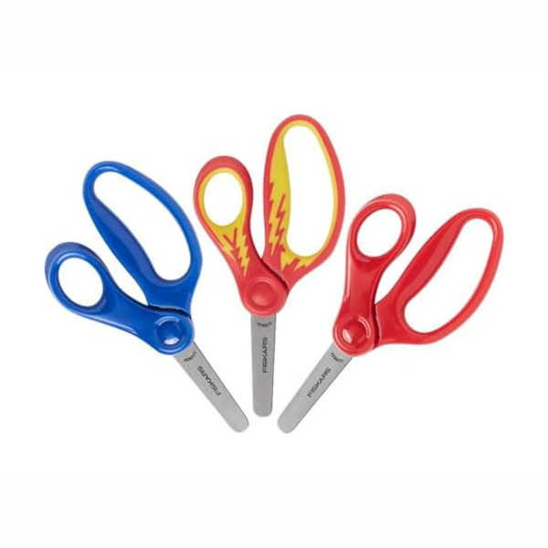 3-Pack Fiskars 5" Blunt-Tip Scissors