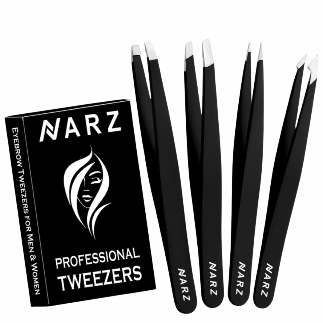 4-Pieces Narz Stainless Steel Precision Professional Tweezers