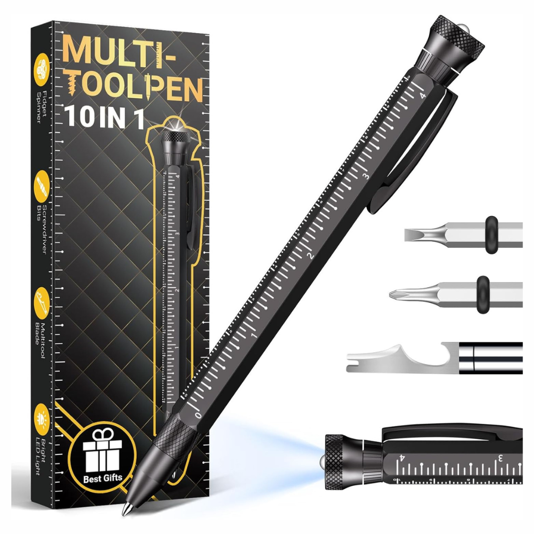 10-in-1 Men's Unique Multitool Pen Stocking Stuffers (P256)